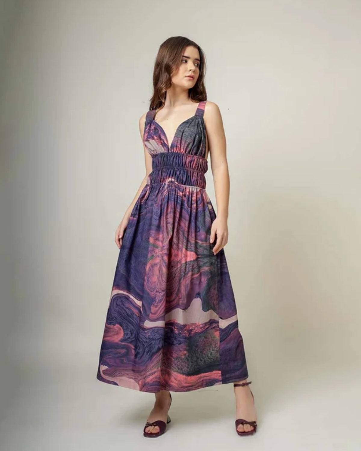 August printed dress