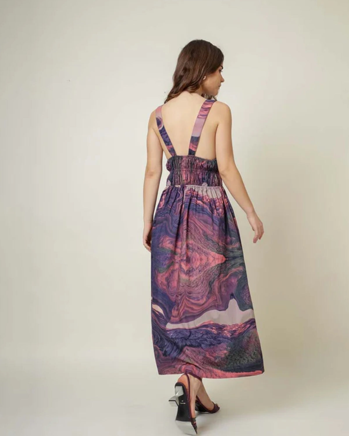 August printed dress