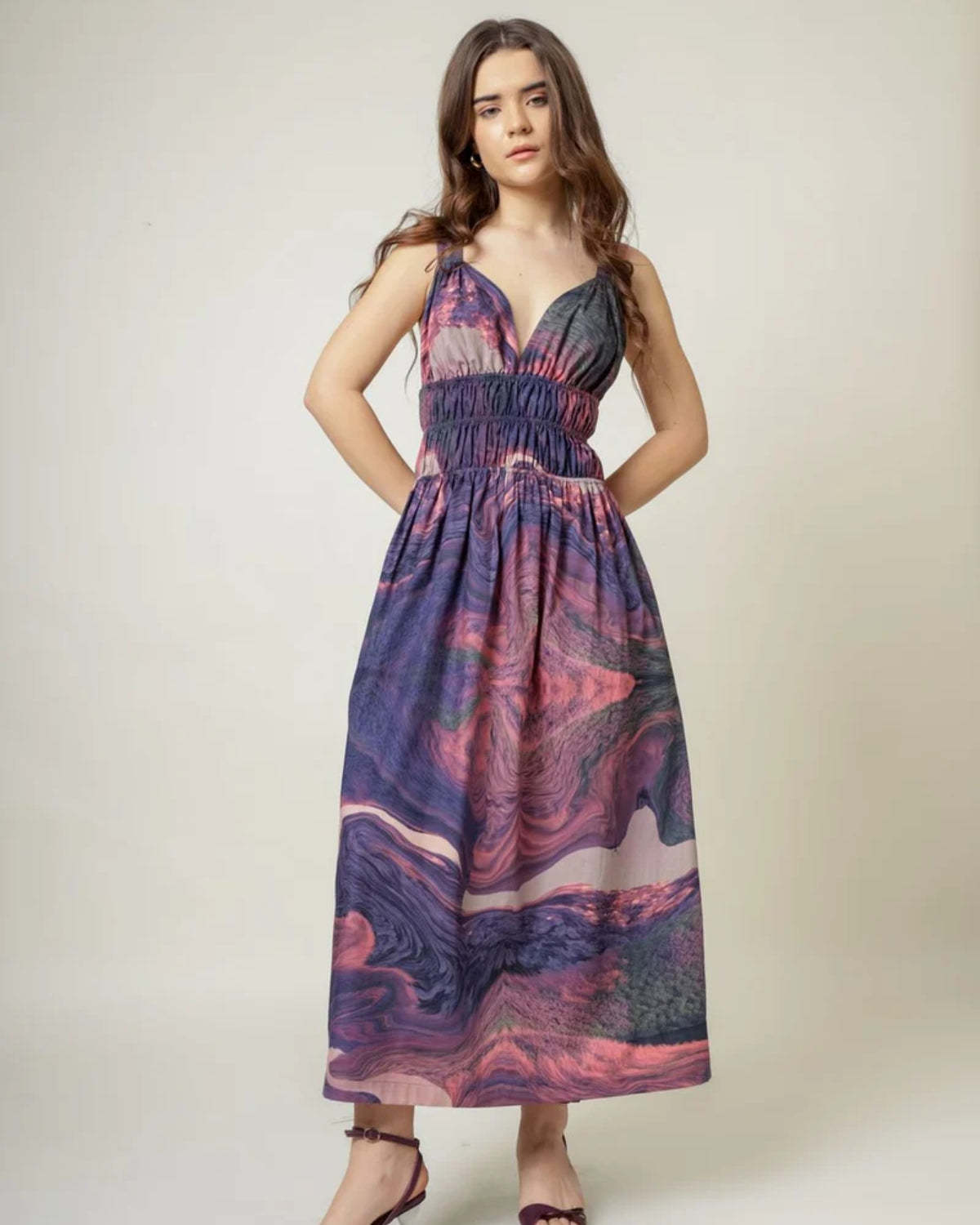 August printed dress