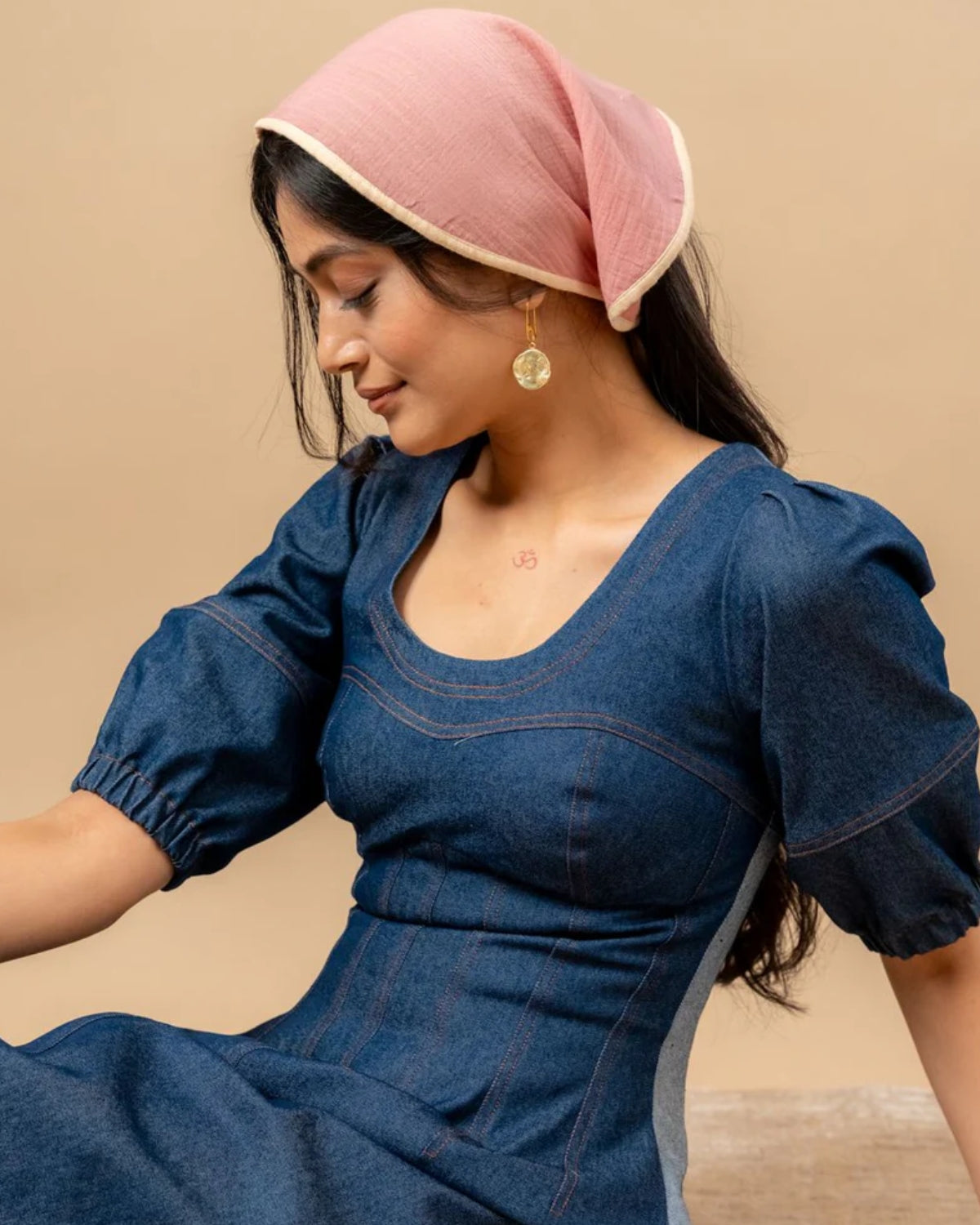 ISABELLE UPCYCLED DENIM DRESS