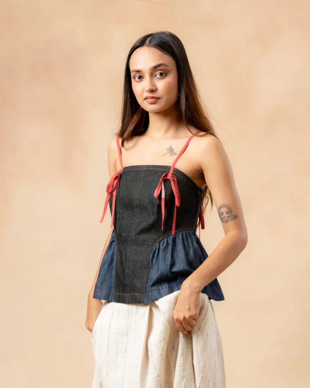 SUNHAT SPELL DENIM TOP