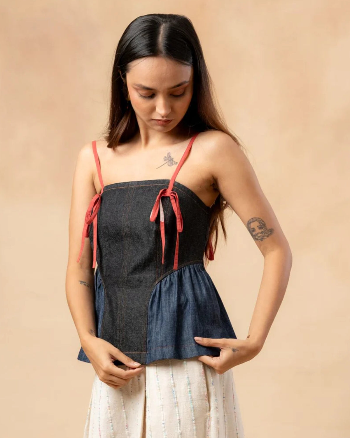 SUNHAT SPELL DENIM TOP