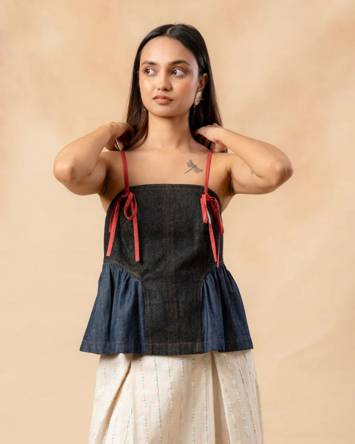 SUNHAT SPELL DENIM TOP