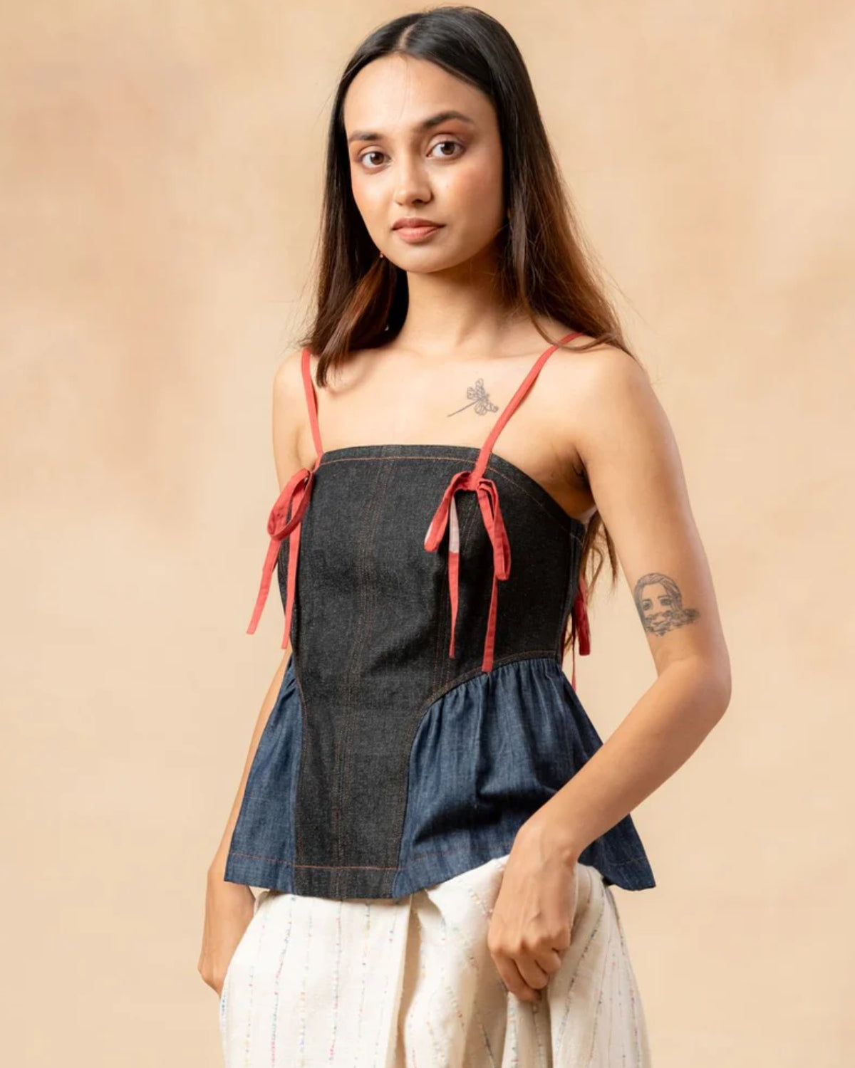 SUNHAT SPELL DENIM TOP