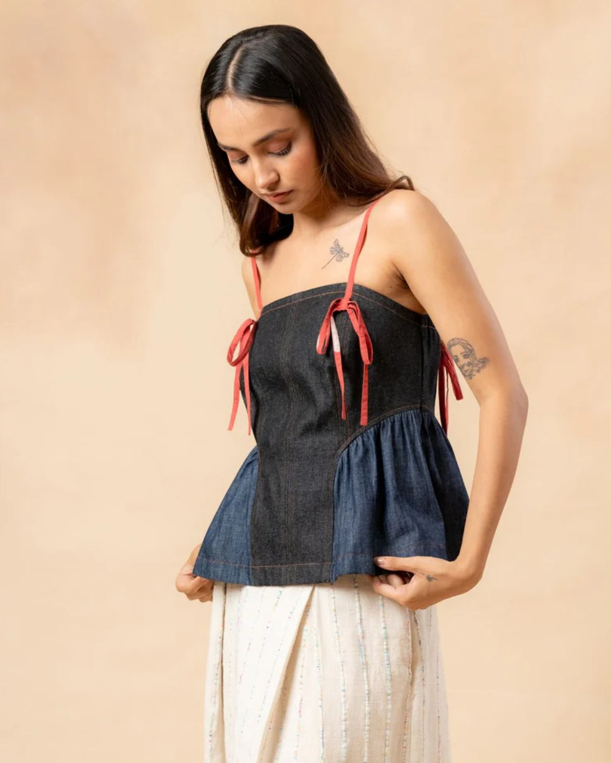 SUNHAT SPELL DENIM TOP