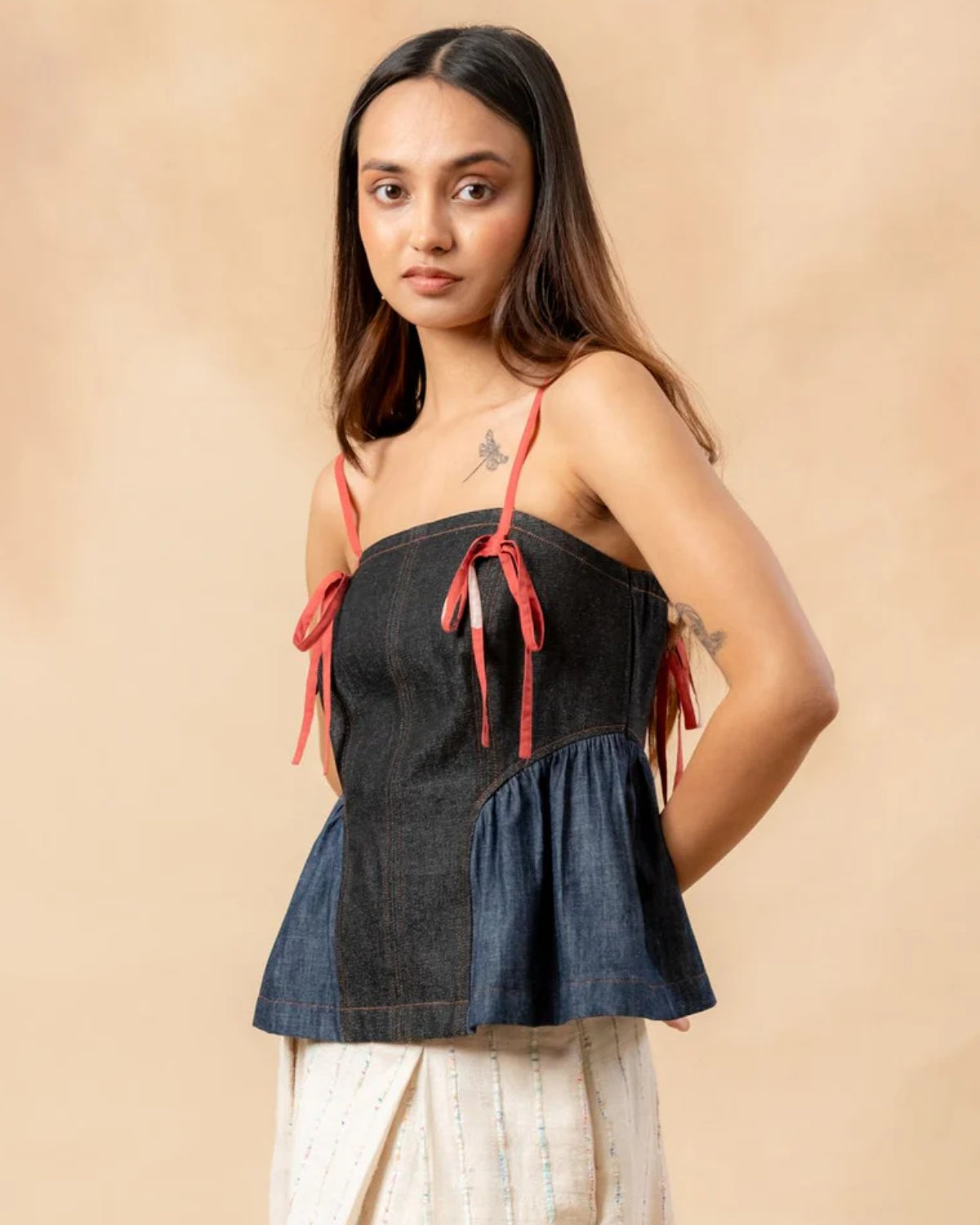 SUNHAT SPELL DENIM TOP